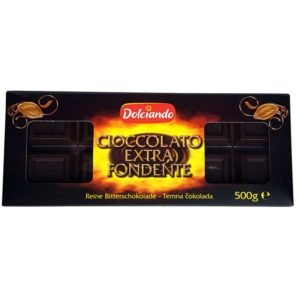 Черный шоколад Dolciando Cioccolato Extra Fondete Италия 500 гр