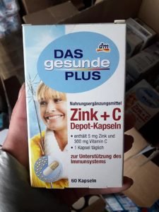 DAS Gesunde PLUS Zink + C – комплекс витаминов для иммунитета, 60 шт.